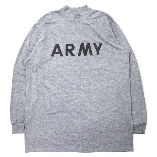 US ARMY 米軍 IPFU トレーニング Tシャツ ロンT L グレー ポリエステル ミリタリー 8415-01-465-7364 90年代
