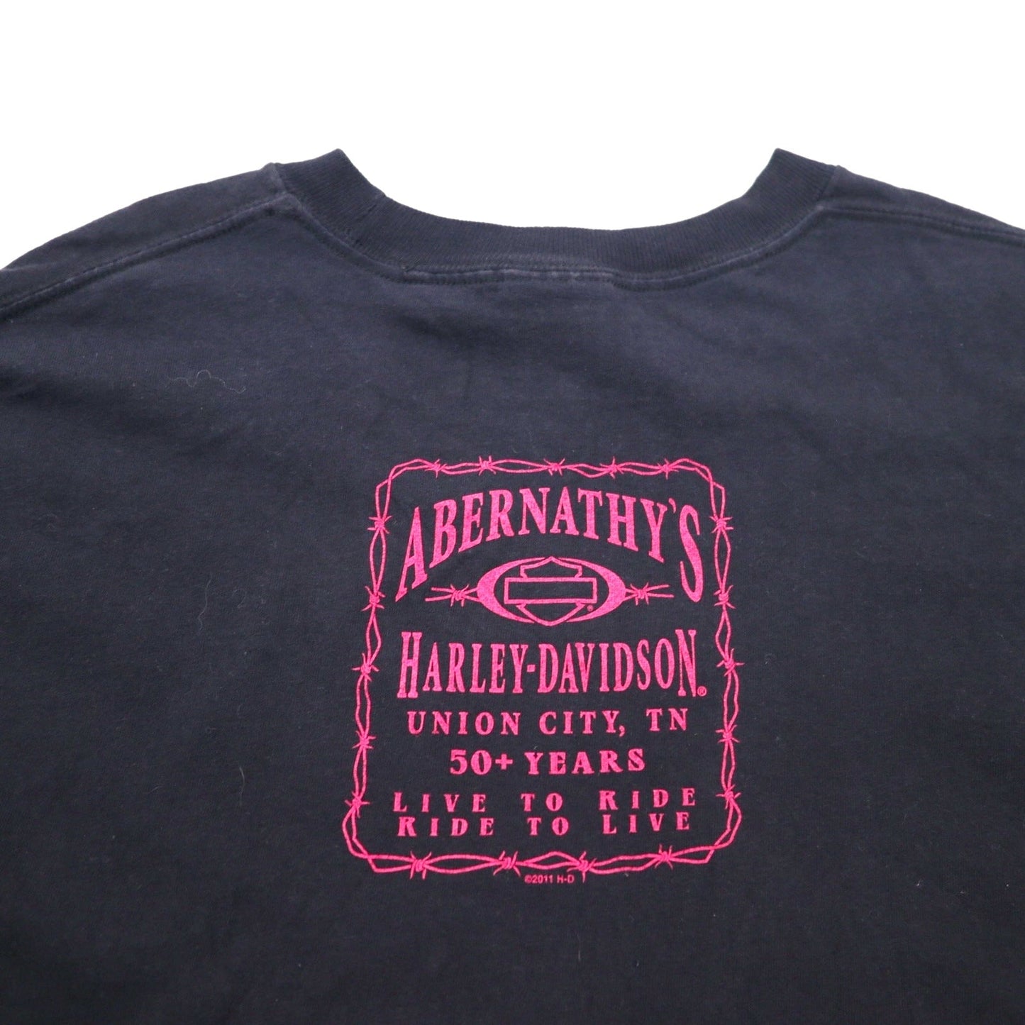 HARLEY DAVIDSON 両面プリント Hanes BEEFY Tシャツ 2XL ブラック コットン