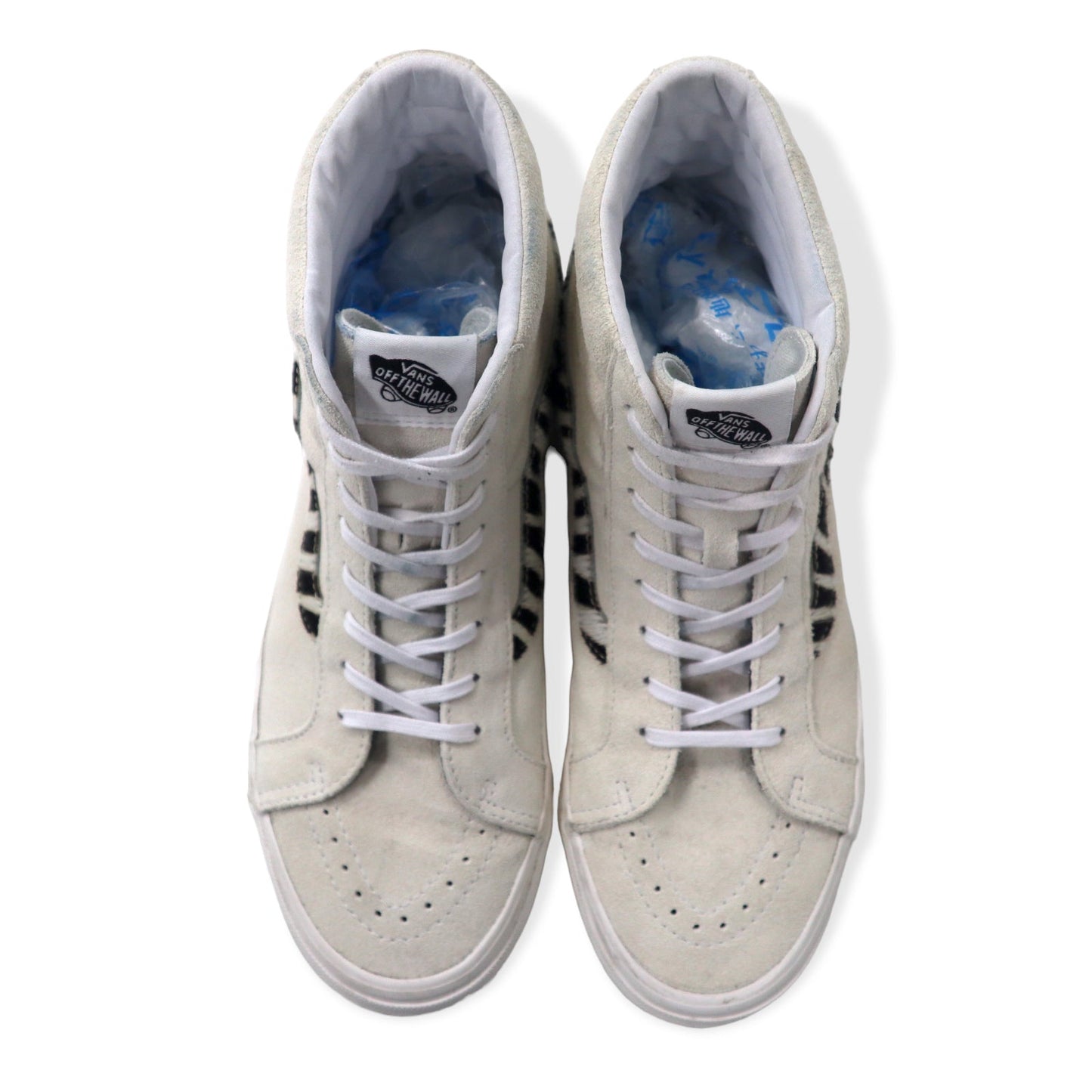VANS スケートハイDX スニーカー 27.5cm ホワイト ゼブラ柄 ハラコ スエードレザー SK8-HI 38 DX