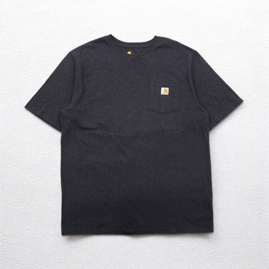 carhartt オリジナルフィット ポケット Tシャツ ポケTee XL グレー コットン ORIGINAL FIT