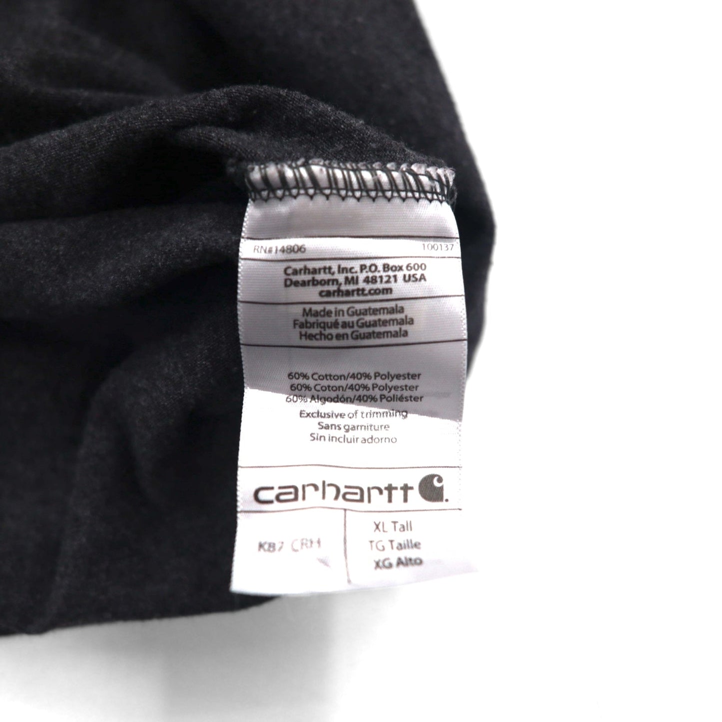 carhartt オリジナルフィット ポケット Tシャツ ポケTee XL グレー コットン ORIGINAL FIT