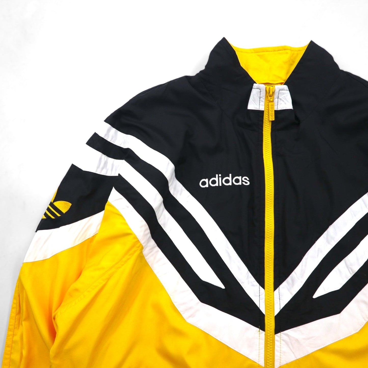 adidas 90年代 トレーニングジャケット トラックジャケット ジャージ XL イエロー トレフォイルロゴ