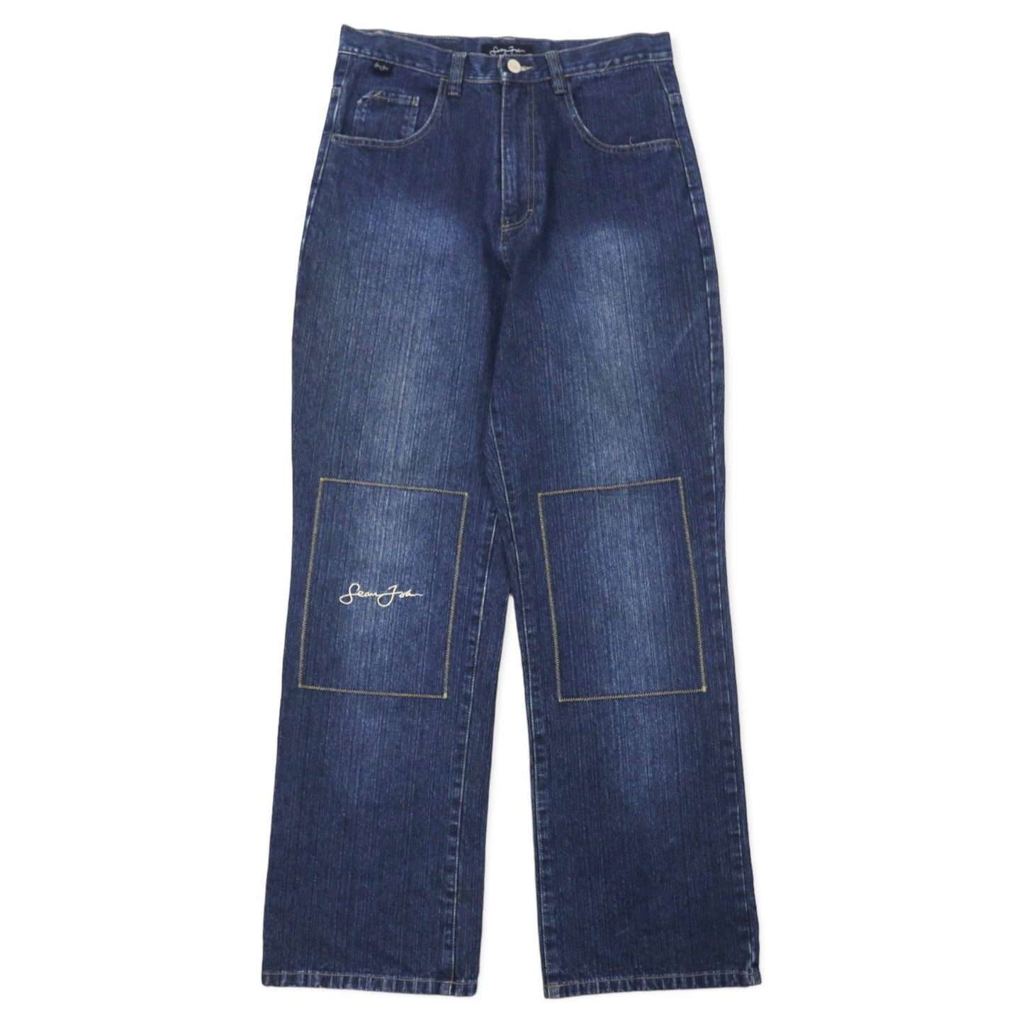 Sean John 00年代 バギー デニムパンツ 32 ブルー コットン ロゴ刺繍