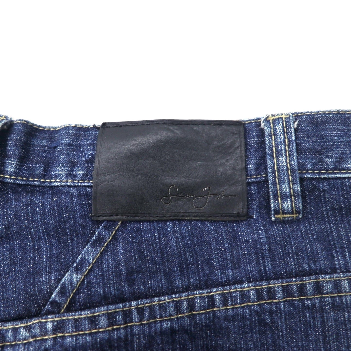 Sean John 00年代 バギー デニムパンツ 32 ブルー コットン ロゴ刺繍
