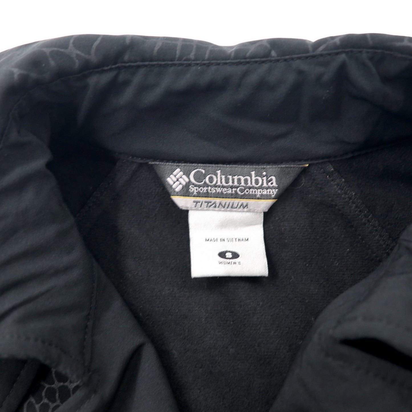 Columbia TITANIUM ソフトシェル トレンチコート S ブラック ポリエステル OMNI-SHIELD 撥水