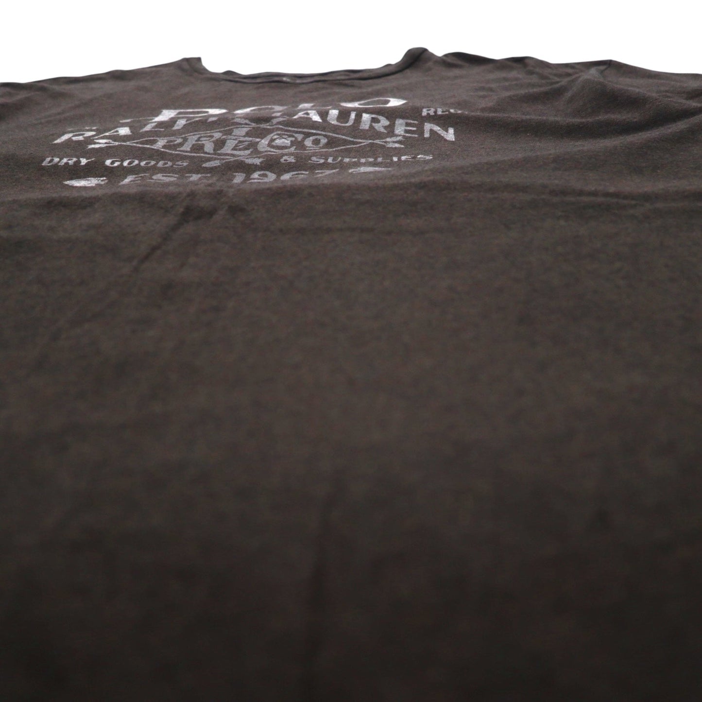 POLO RALPH LAUREN ヴィンテージロゴ プリント Tシャツ XL ブラウン コットン