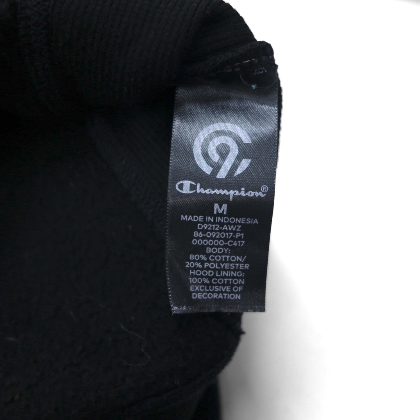 C9 by Champion リバースウィーブ フルジップパーカー L ブラック 無地 コットン 裏起毛