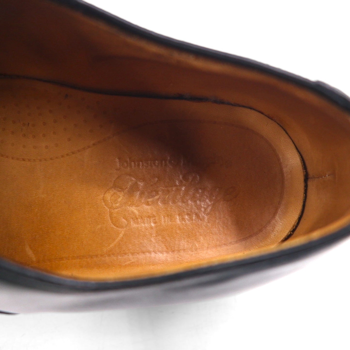 Johnston & Murphy USA製 Heritage キャップトゥ ストレートチップ ドレスシューズ 27.5cm ブラック レザー 13436 15-1161 603N