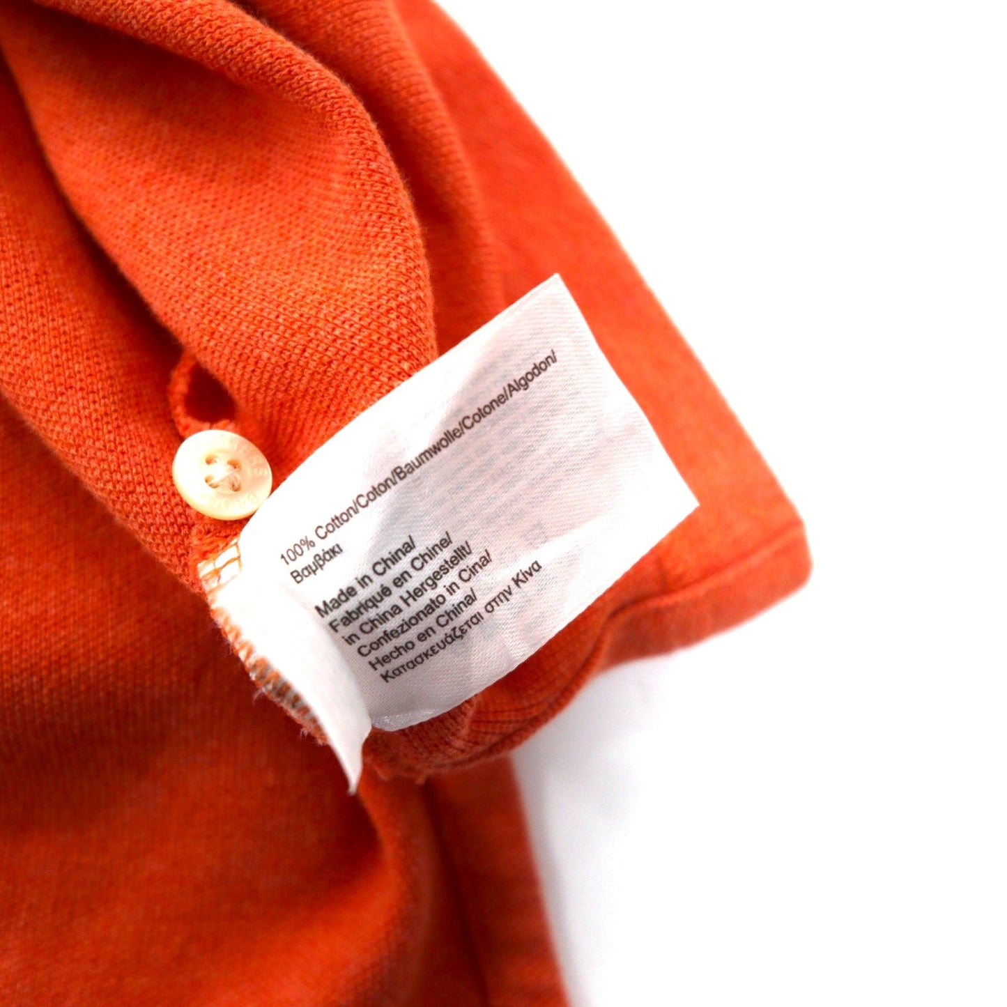 Brooks Brothers 長袖 ポロシャツ XL オレンジ コットン 鹿の子 ワンポイントロゴ刺繍