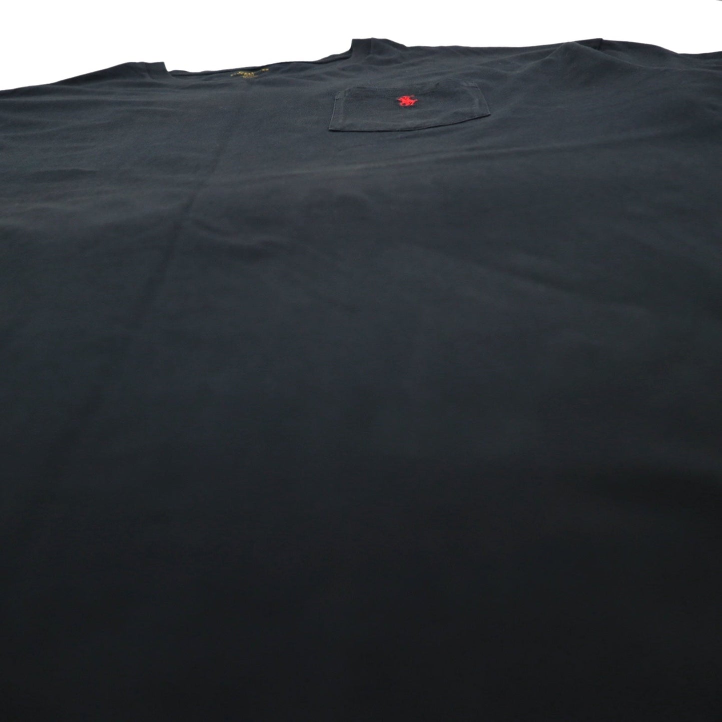 POLO RALPH LAUREN ポケット付き Tシャツ ポケTee 3XL ブラック スモールポニー刺繍