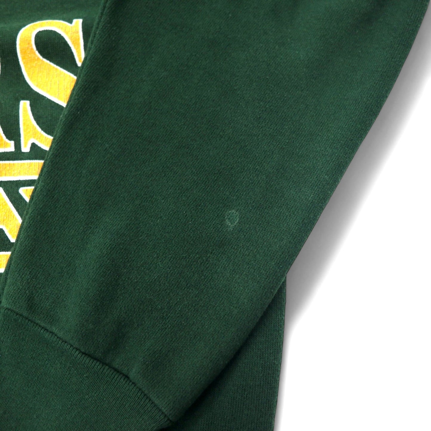 USA製 90年代 LOGO 7 NFL プリント スウェット L グリーン コットン GREEN BAY PACKERS パッカーズ