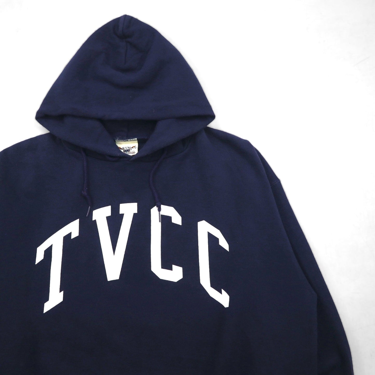 90年代 OARSMAN カレッジプリント プルオーバーパーカー XL ネイビー 裏起毛 TVCC アーチロゴ メキシコ製