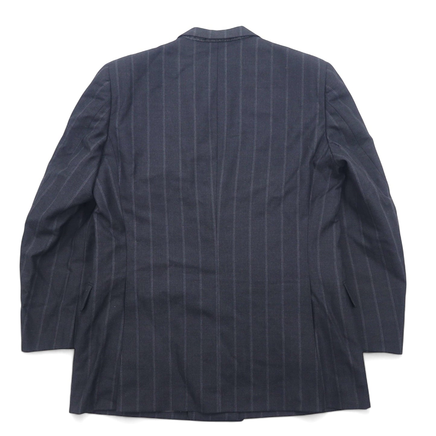 Burberrys オールド ダブル テーラードジャケット XL グレー ウール ストライプ 日本製