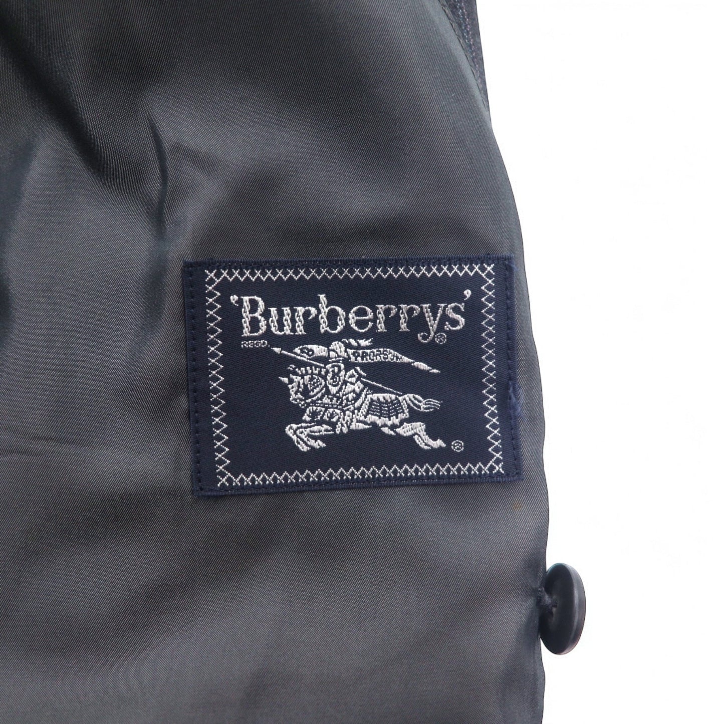 Burberrys オールド ダブル テーラードジャケット XL グレー ウール ストライプ 日本製