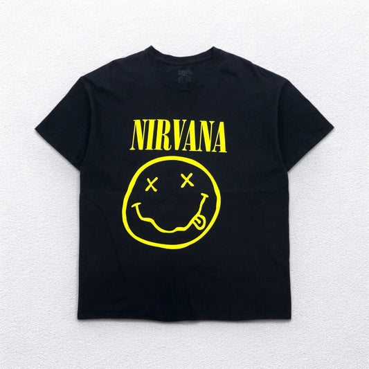NIRVANA ニルヴァーナ オフィシャル ロック バンド Tシャツ XL ブラック コットン ニカラグア製