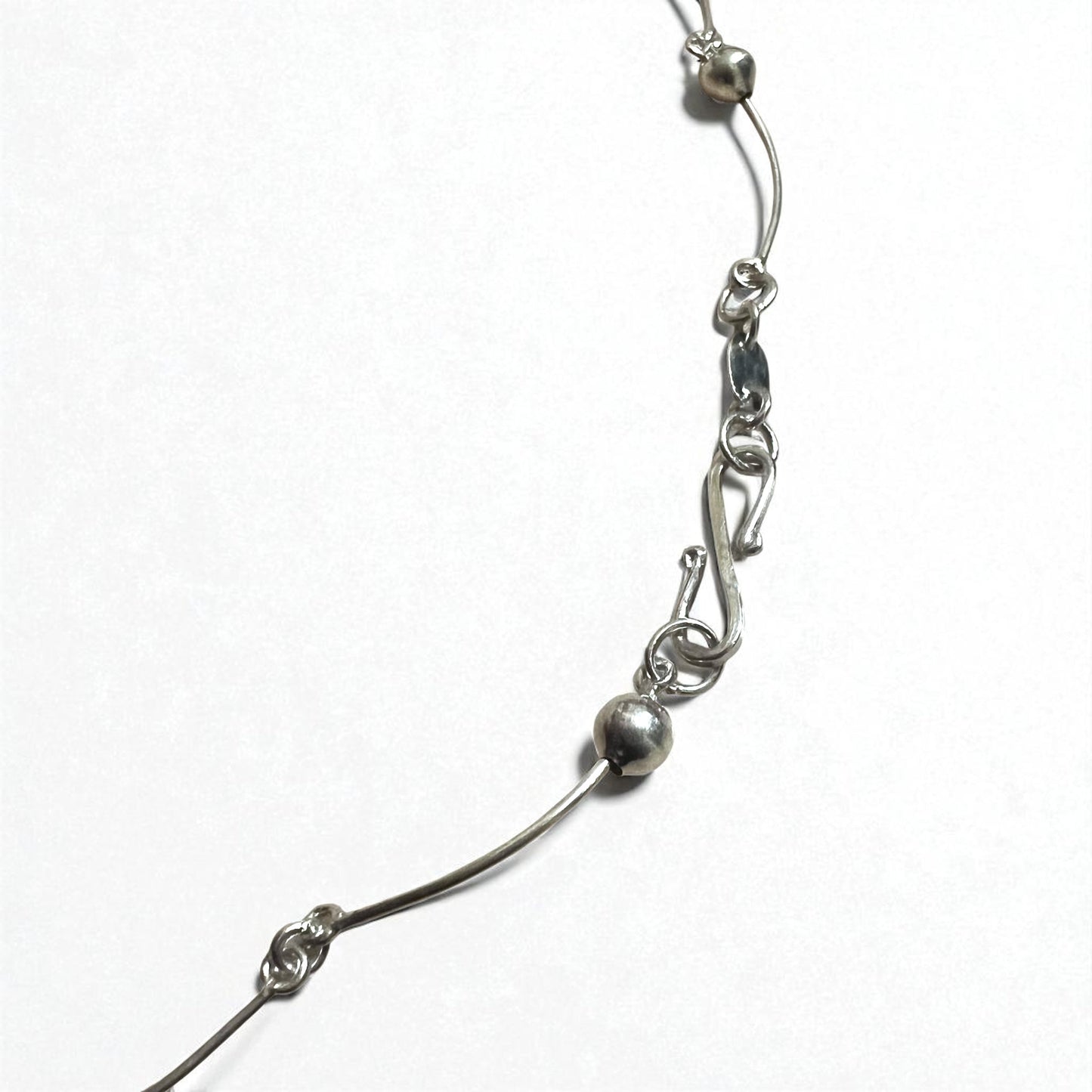 Vintage 2WAY Silver Necklace ドット ウェーブ ネックレス 2連ブレスレット シルバー 925