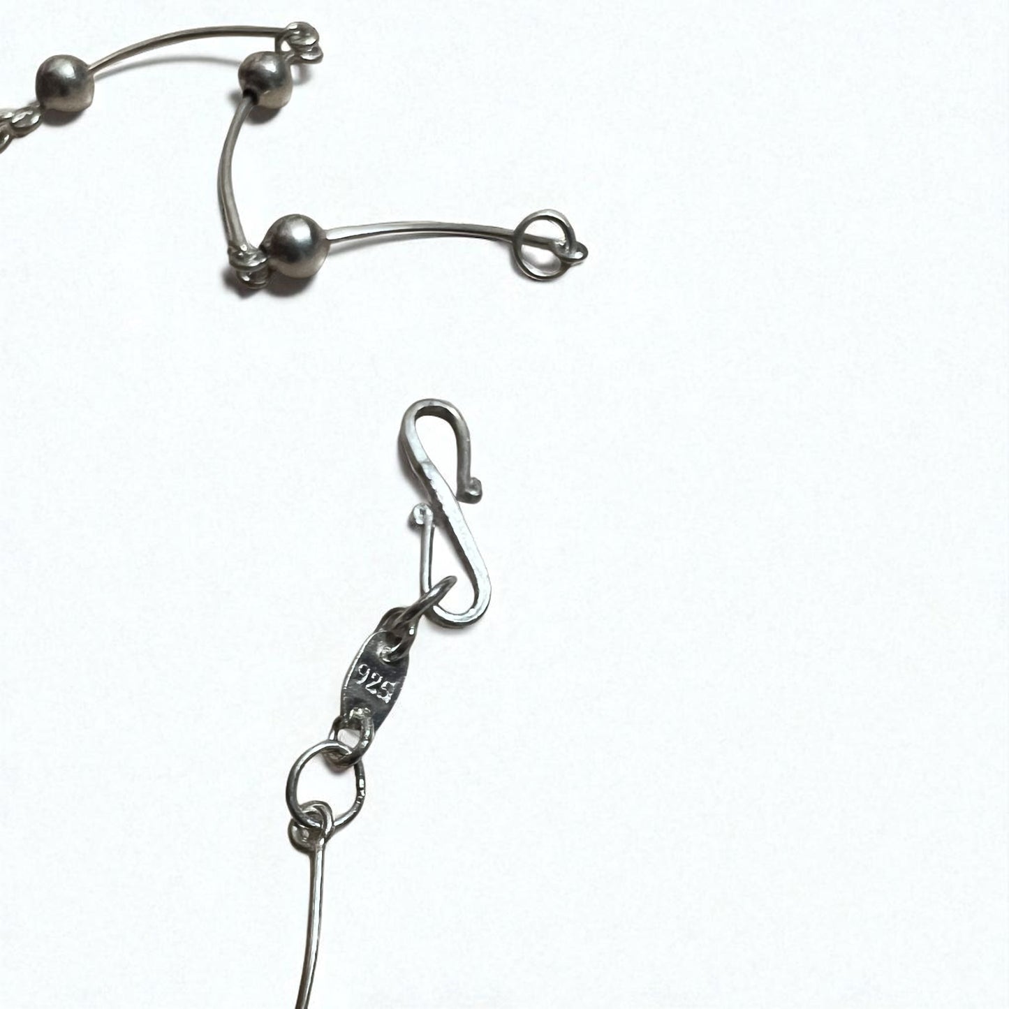 Vintage 2WAY Silver Necklace ドット ウェーブ ネックレス 2連ブレスレット シルバー 925