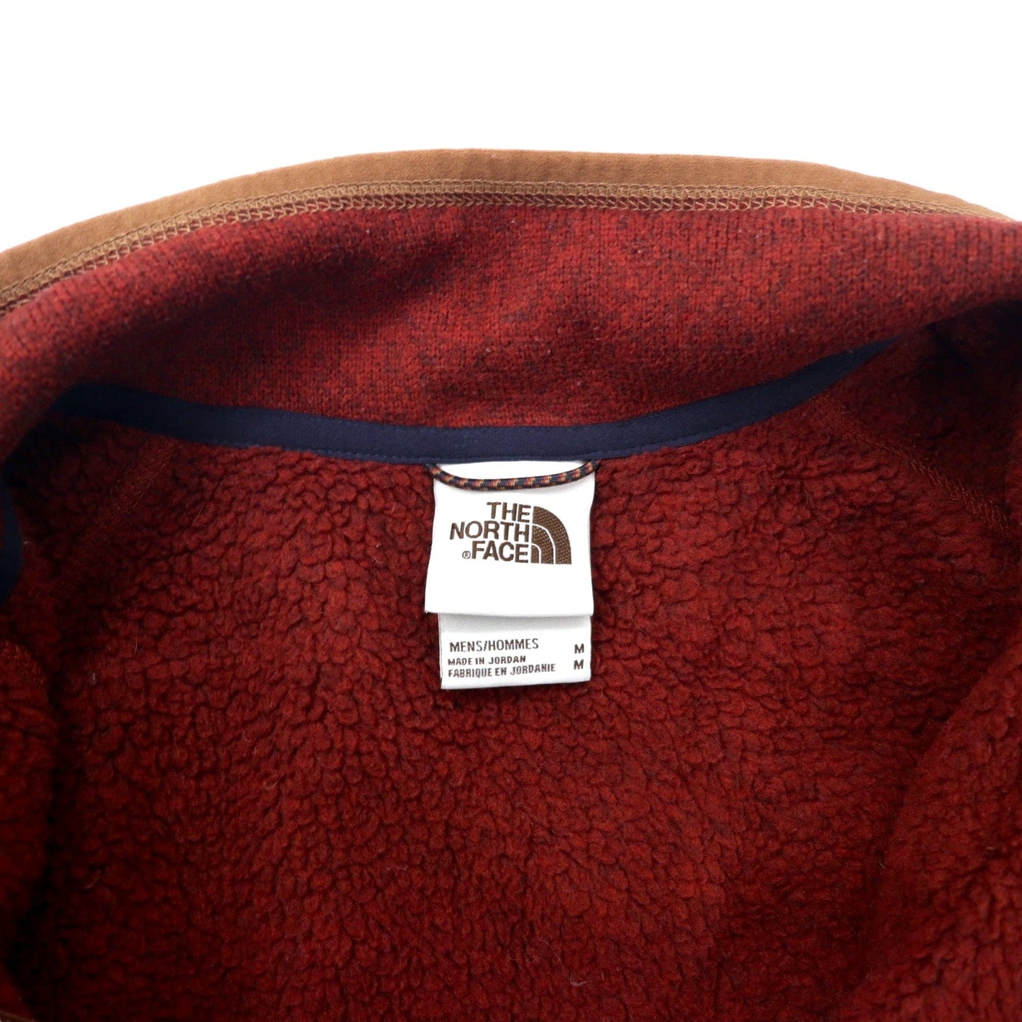 THE NORTH FACE ハーフジップ フリースジャケット M レッド ポリエステル