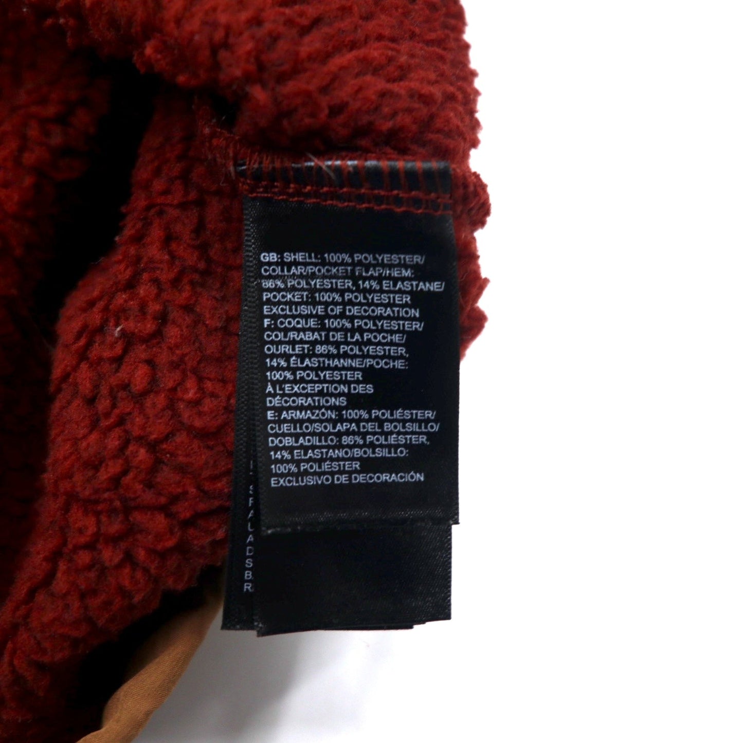 THE NORTH FACE ハーフジップ フリースジャケット M レッド ポリエステル