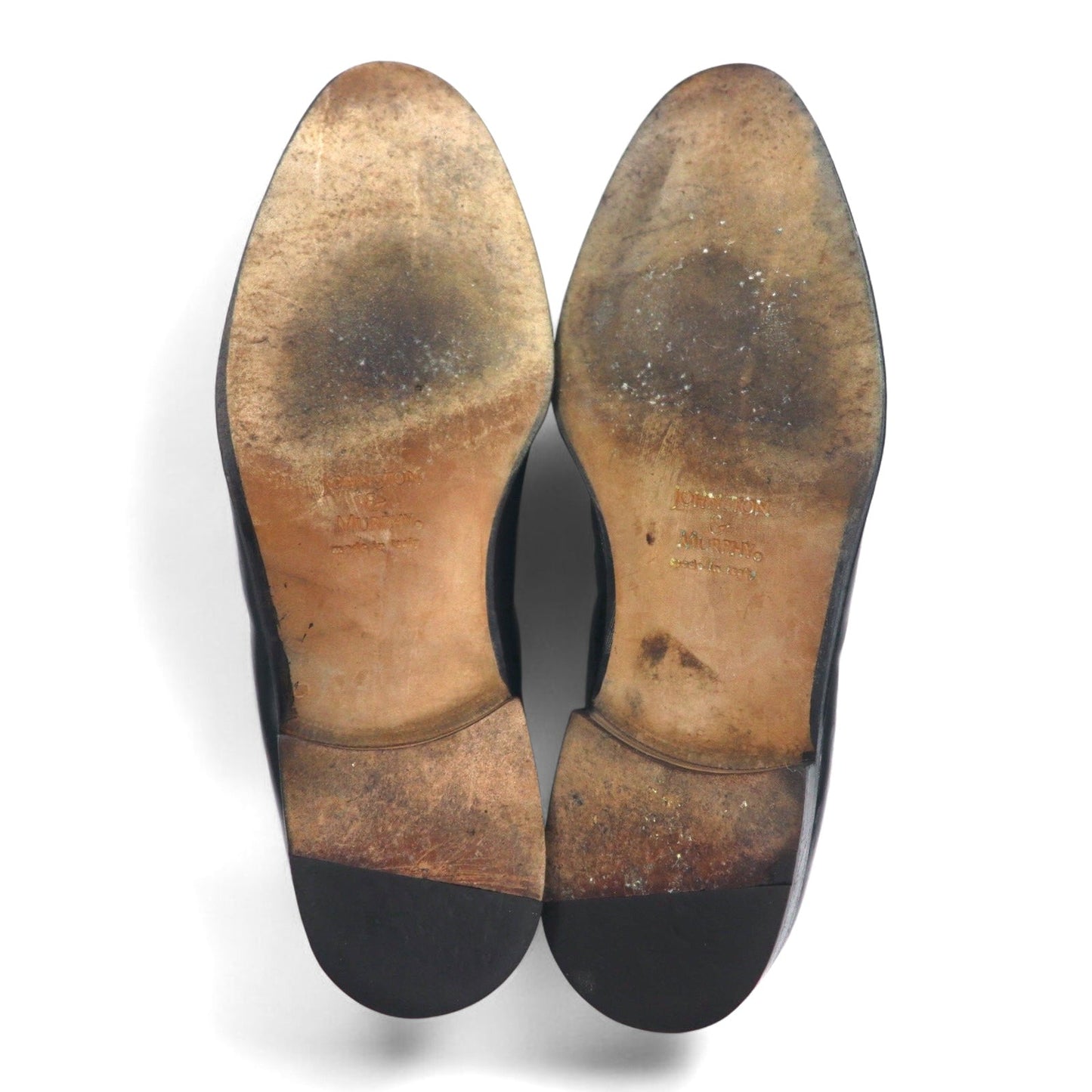 DOMANI by Johnston & Murphy イタリア製 ウイングチップ タッセル ローファー 28cm ブラック レザー 6921