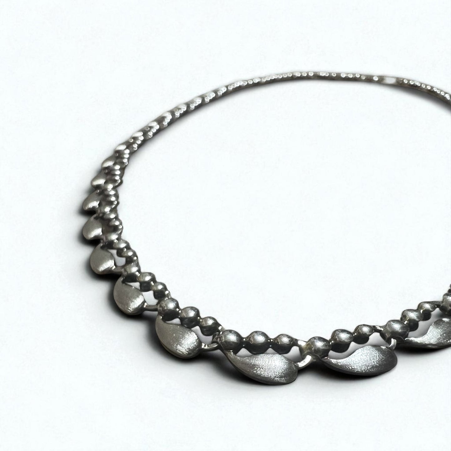 Vintage Silver Necklace ティアドロップ 2WAY ネックレス 2連 ブレスレット PT100 SV シルバー プラチナ