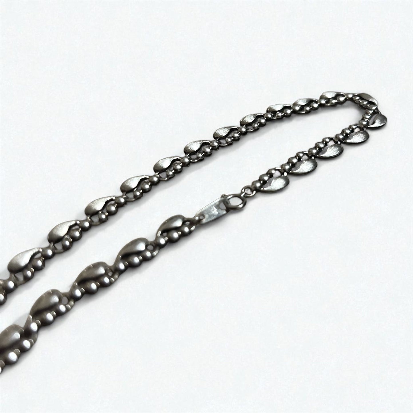 Vintage Silver Necklace ティアドロップ 2WAY ネックレス 2連 ブレスレット PT100 SV シルバー プラチナ