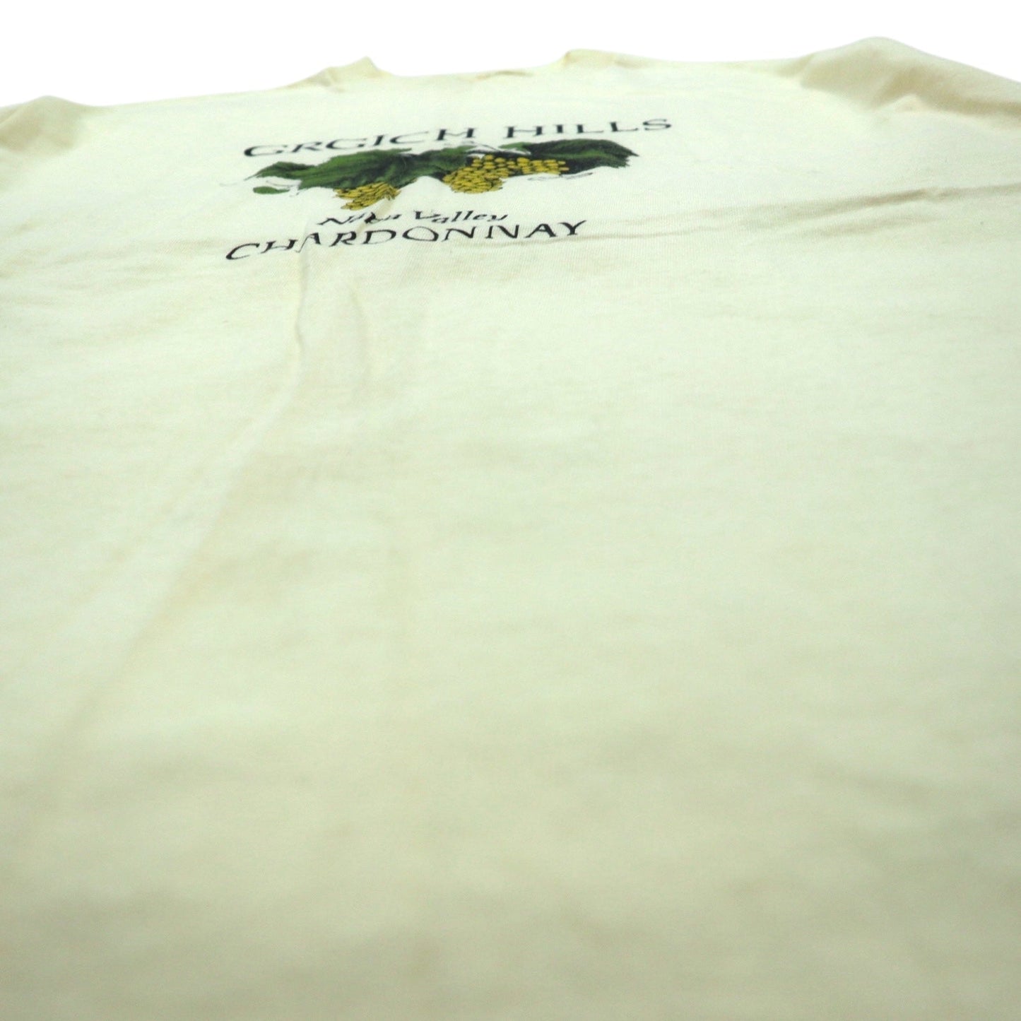 Hanes 80年代 USA製 BEEFY-T ヴィンテージ シングルステッチ Tシャツ XL イエロー GRGICH HILLS