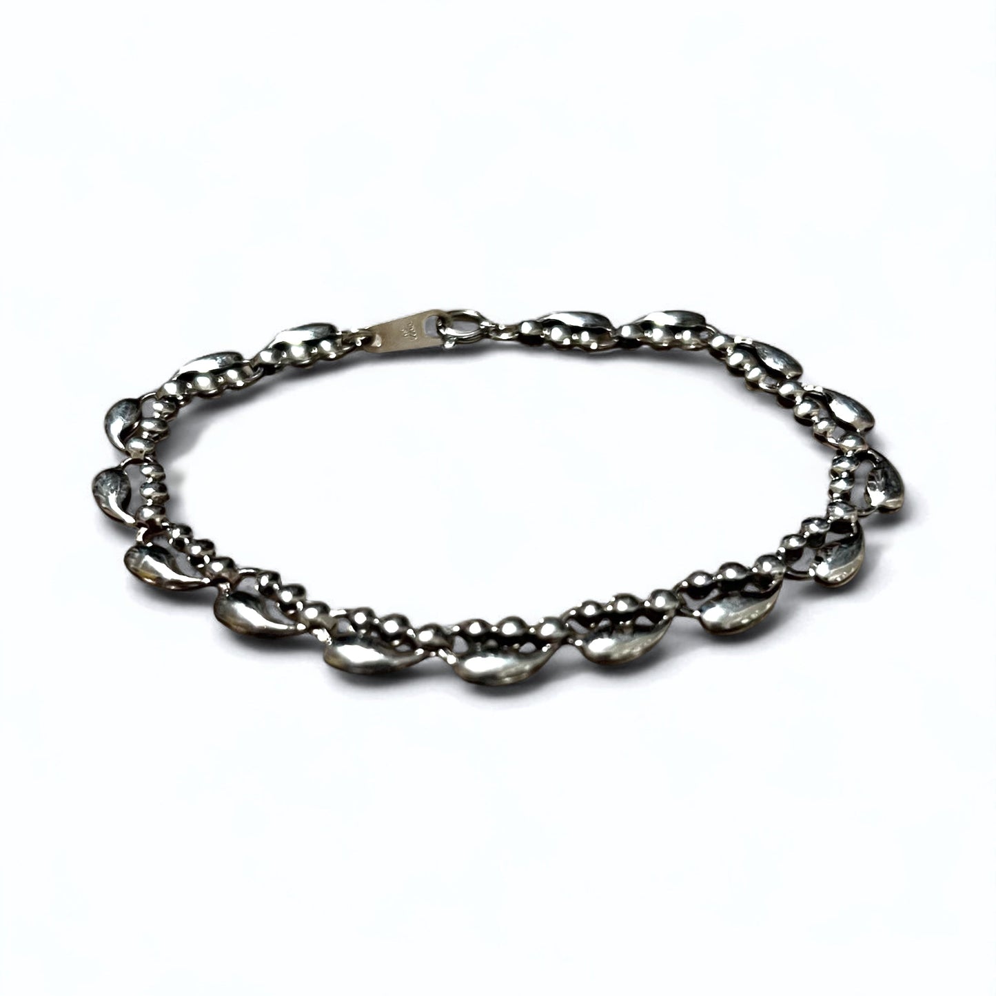 Vintage Silver Bracelet ティアドロップ ブレスレット PT100 SV プラチナ シルバー