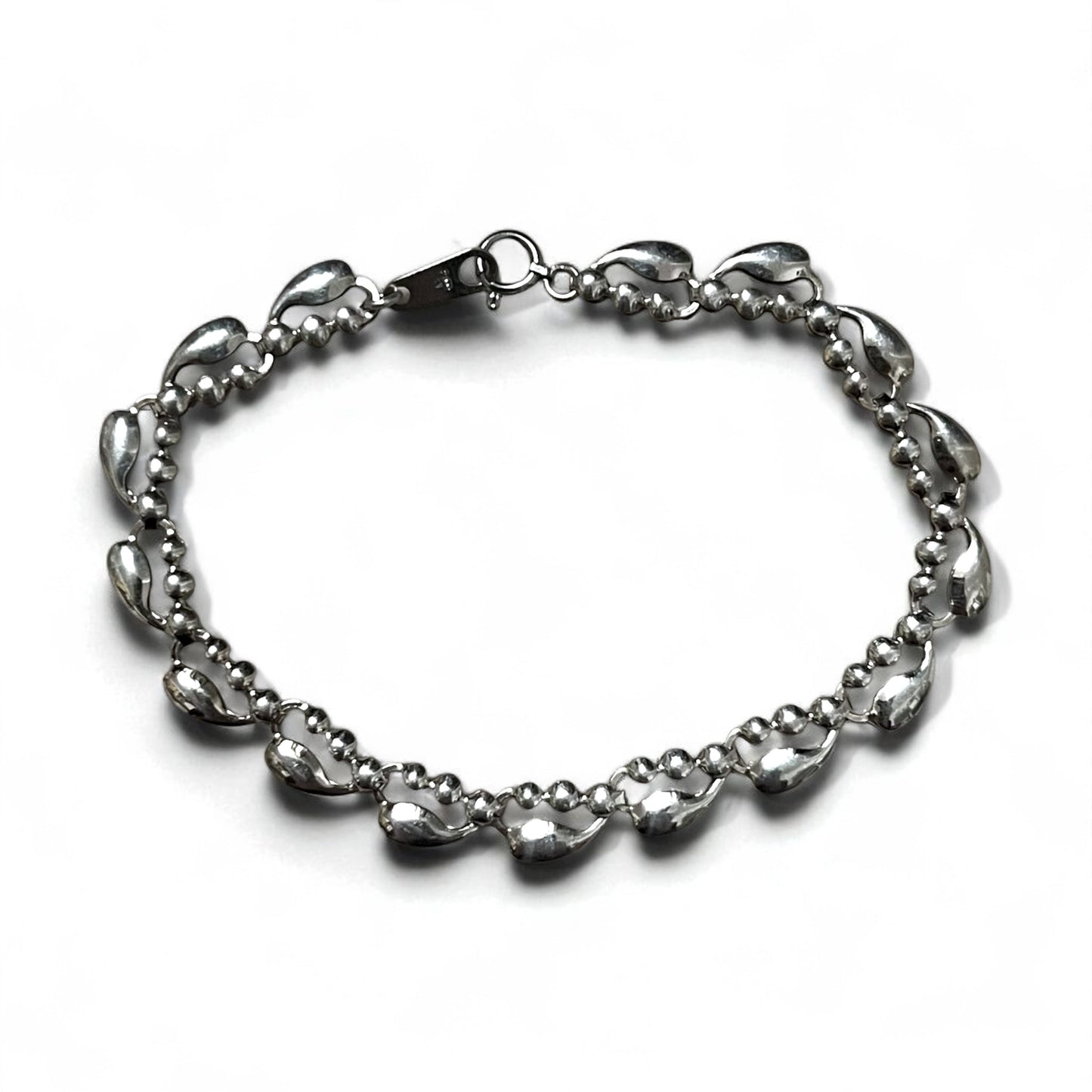 Vintage Silver Bracelet ティアドロップ ブレスレット PT100 SV プラチナ シルバー