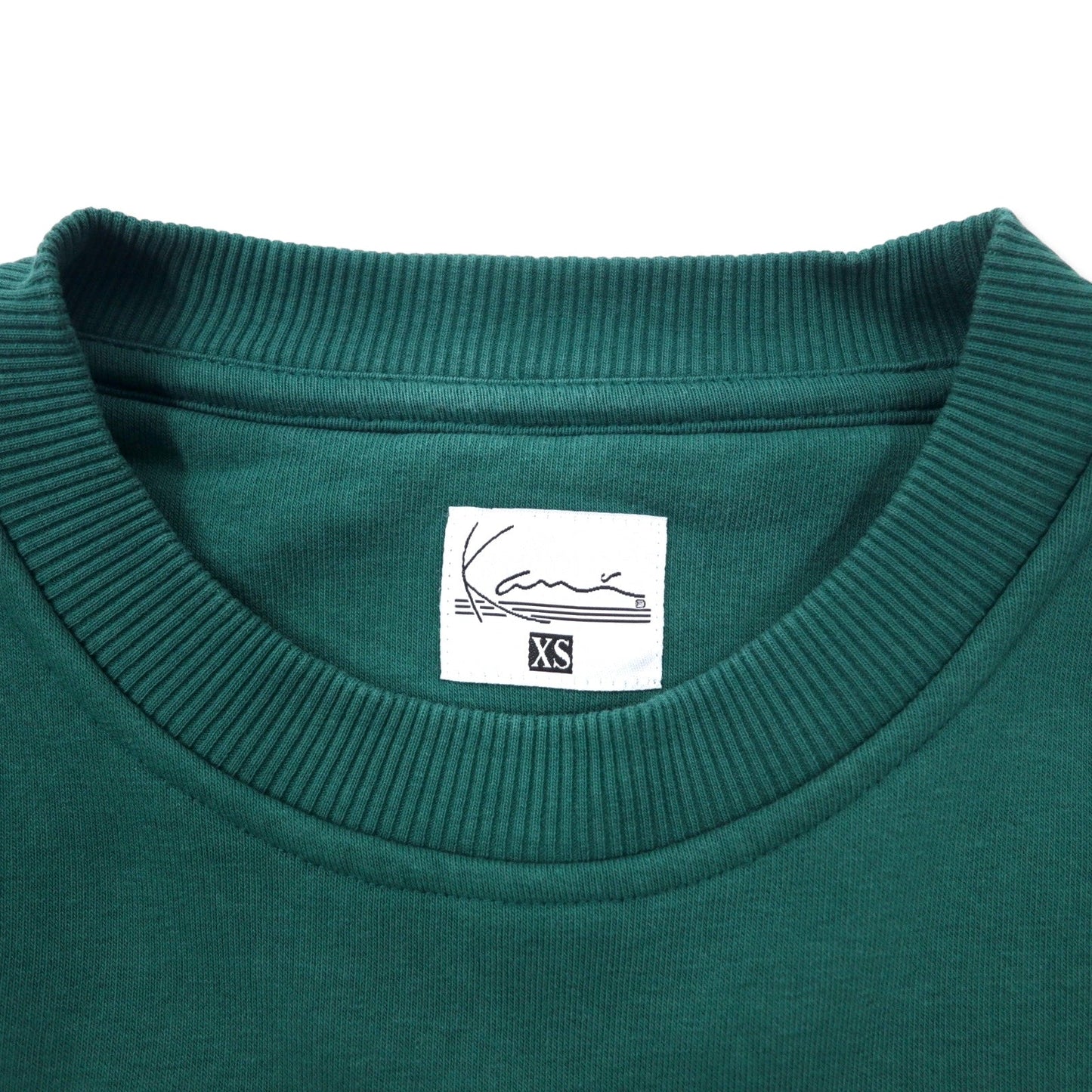 karl kani jeans ドロップショルダー スウェット XS グリーン コットン クロップド丈