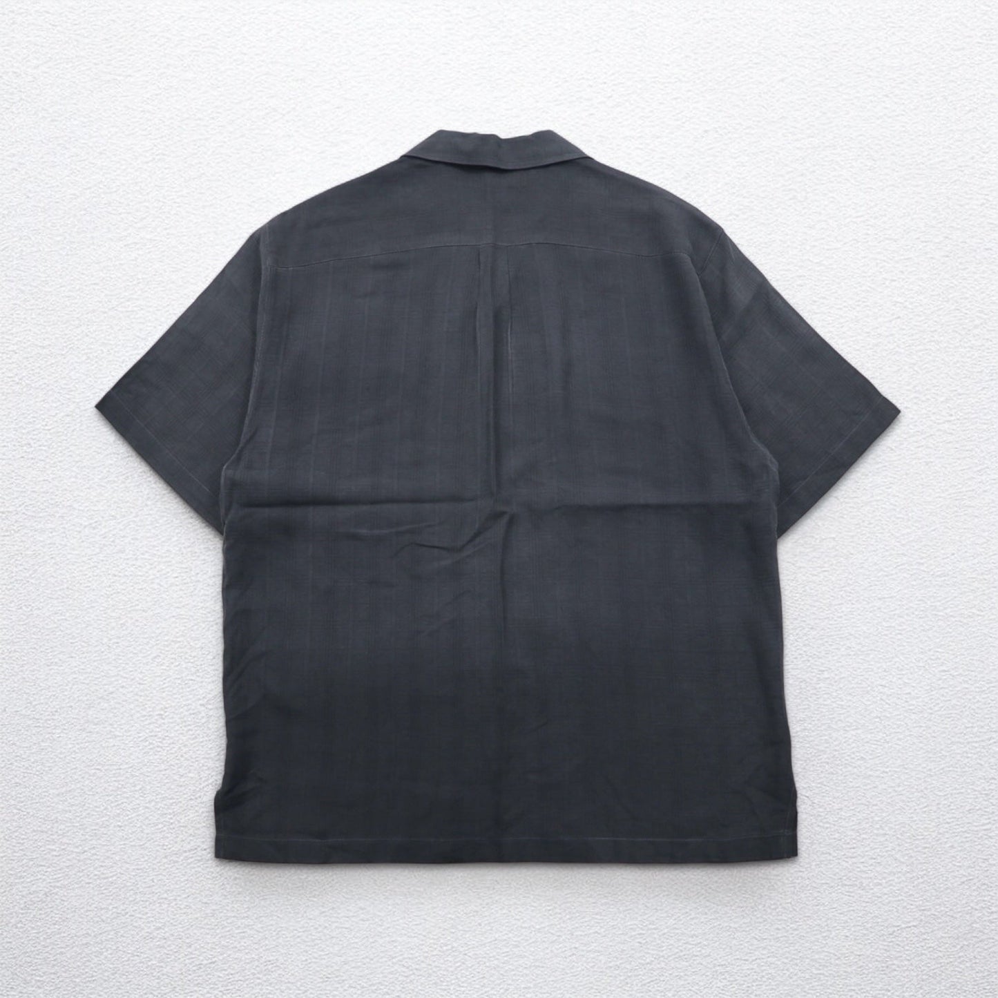 Tommy Bahama 半袖 オープンカラーシャツ 開襟 シルクシャツ M グレー シャドーチェック