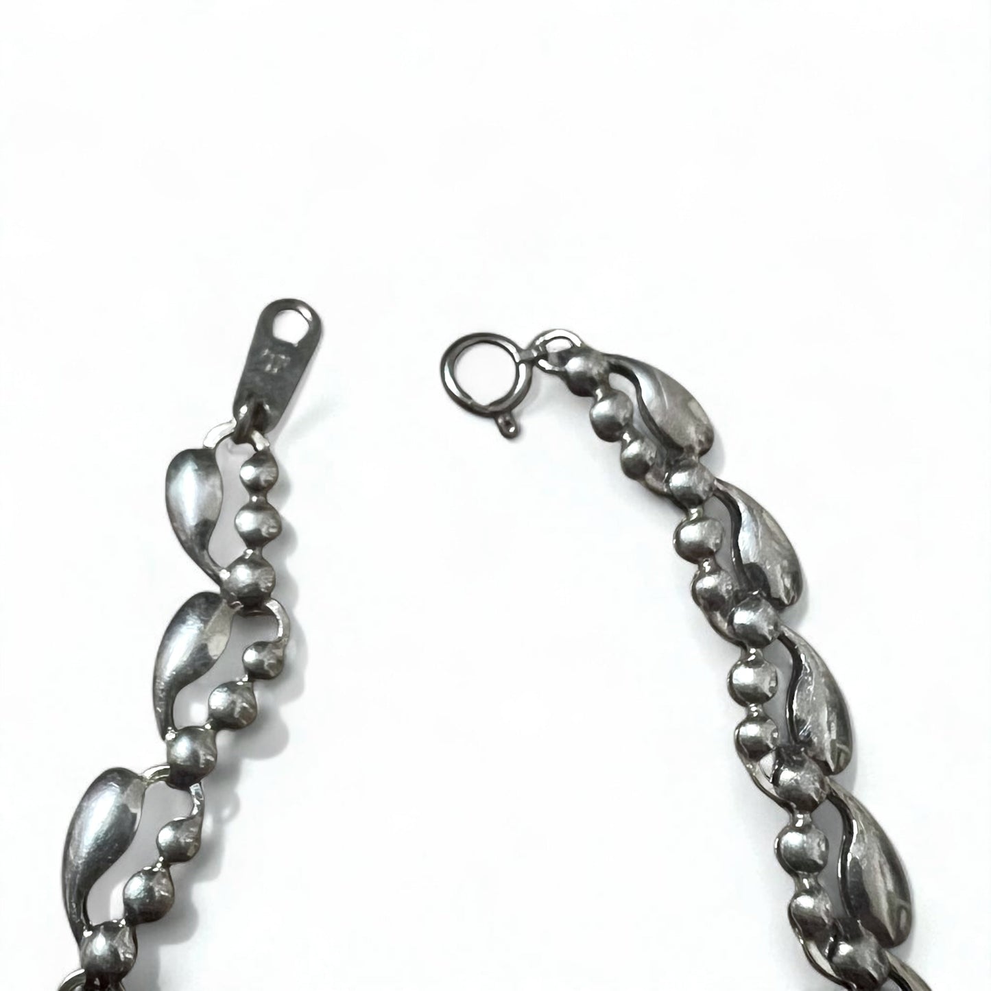 Vintage Silver Bracelet ティアドロップ ブレスレット PT100 SV プラチナ シルバー