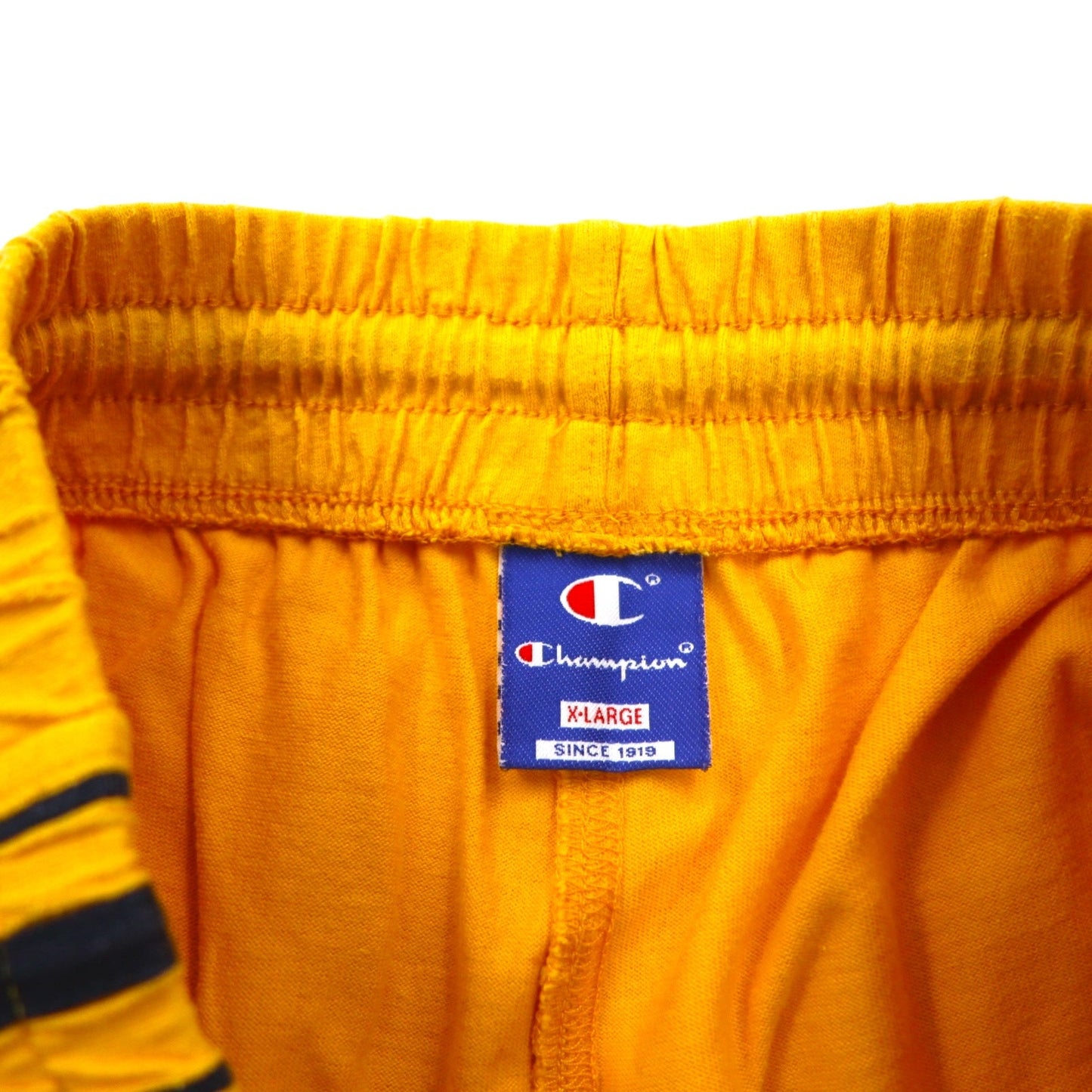 Champion 90年代 イージー ショートパンツ ハーフパンツ XL イエロー 青刺繍タグ バスケットボール