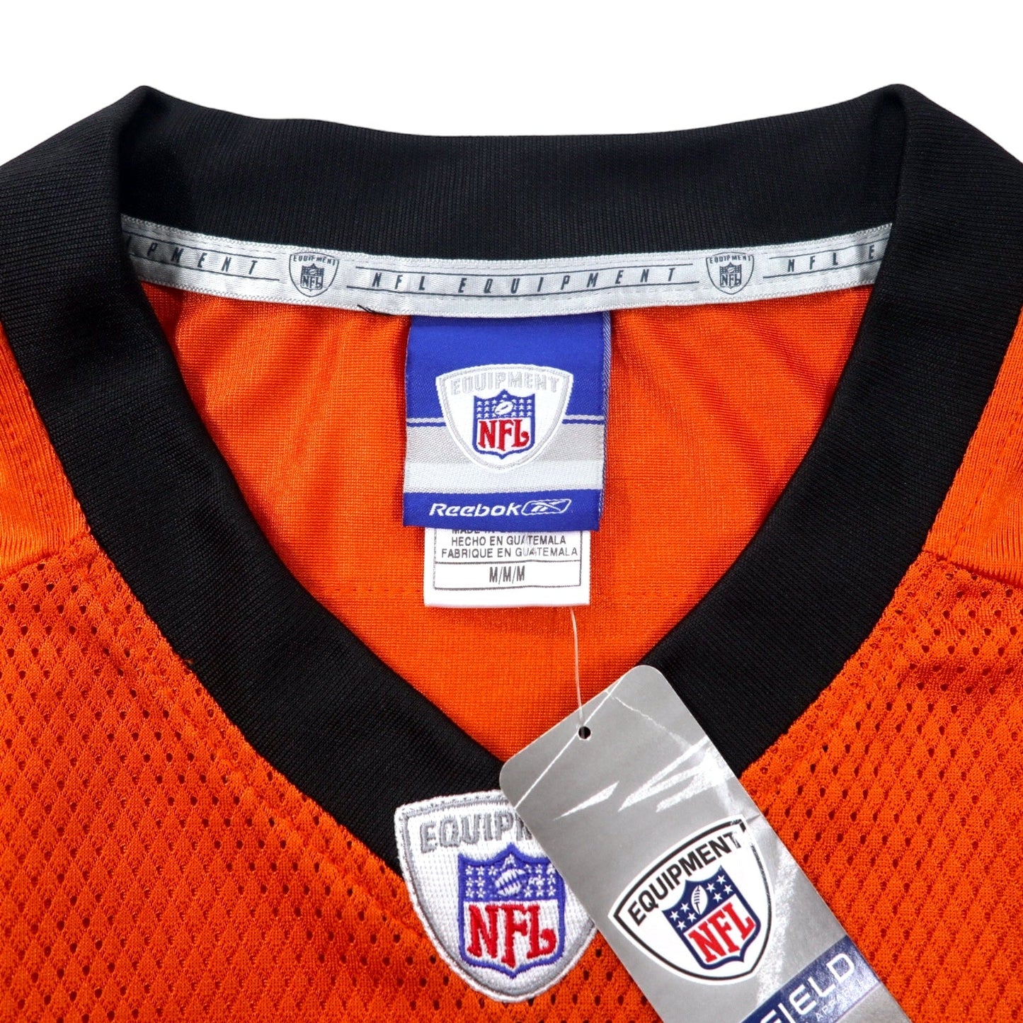 Reebok ゲームシャツ M オレンジ ナイロン メッシュ NFL ベンガルズ ナンバリング PALMER 未使用品