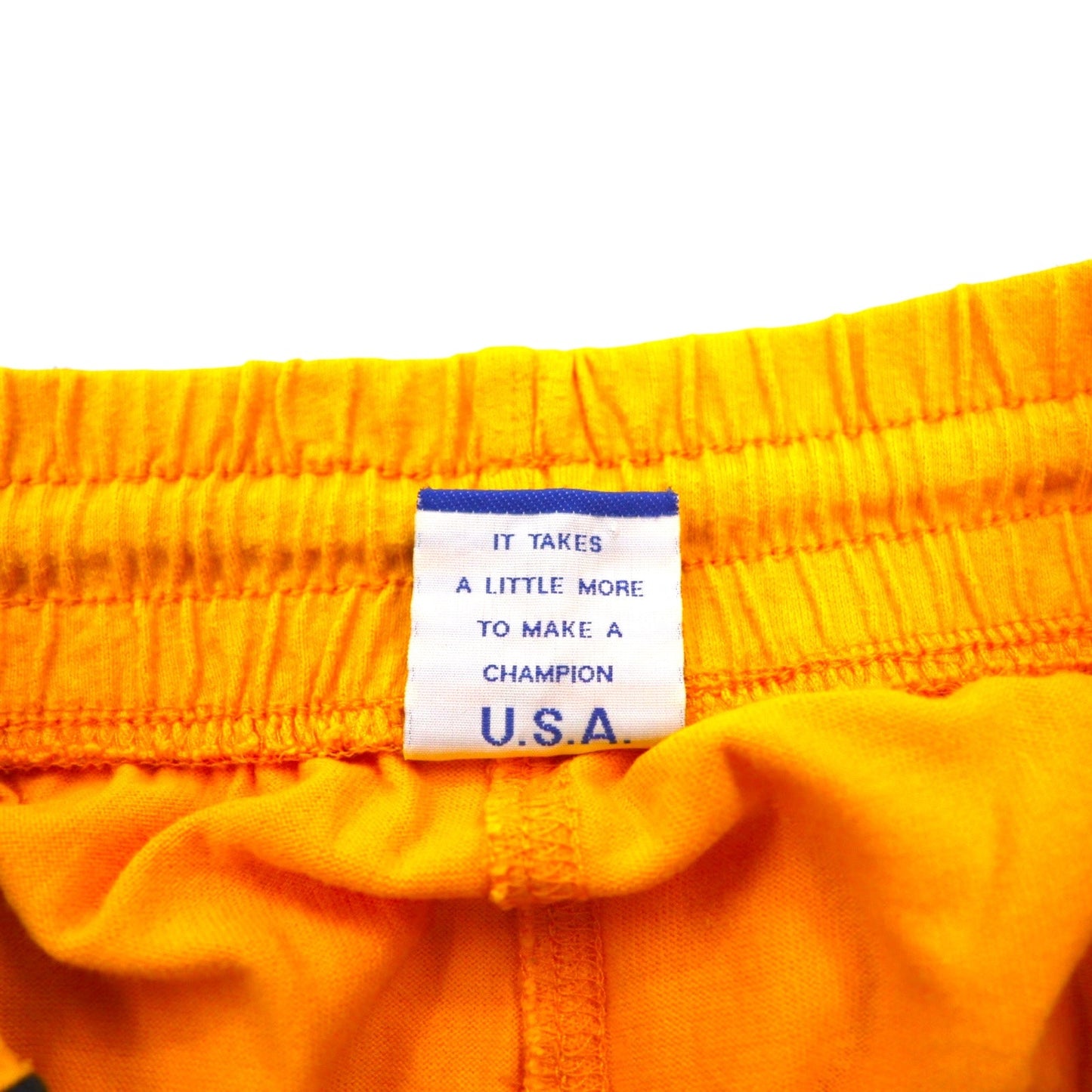 Champion 90年代 イージー ショートパンツ ハーフパンツ XL イエロー 青刺繍タグ バスケットボール