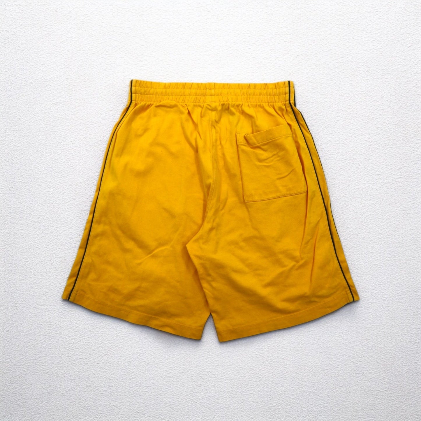 Champion 90年代 イージー ショートパンツ ハーフパンツ XL イエロー 青刺繍タグ バスケットボール