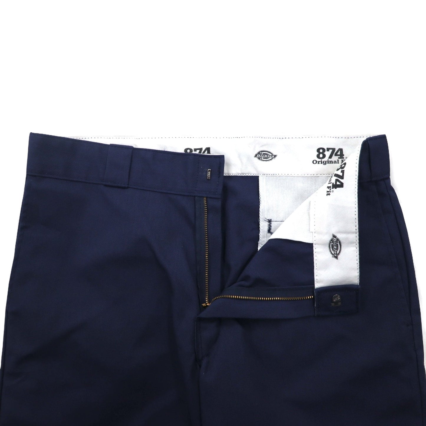 Dickies 874 チノパンツ ワークパンツ L ネイビー ポリエステル コットン