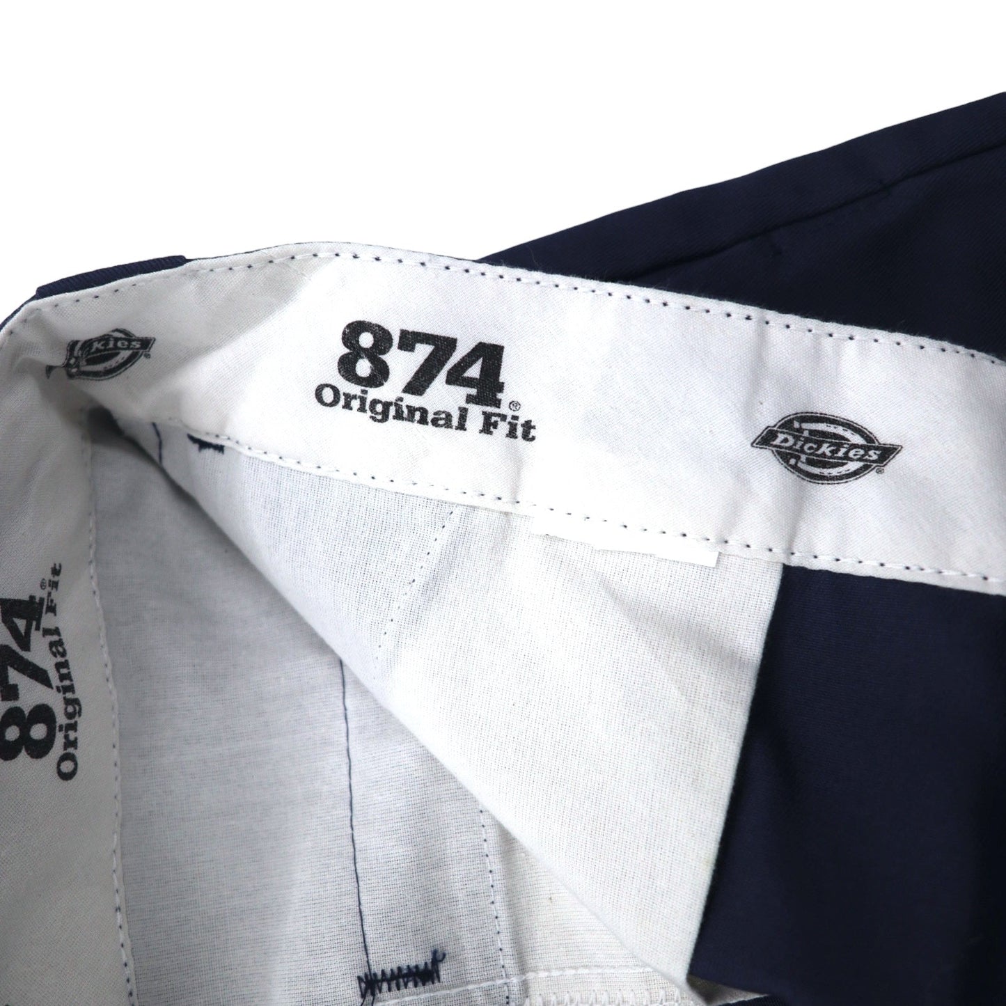 Dickies 874 チノパンツ ワークパンツ L ネイビー ポリエステル コットン