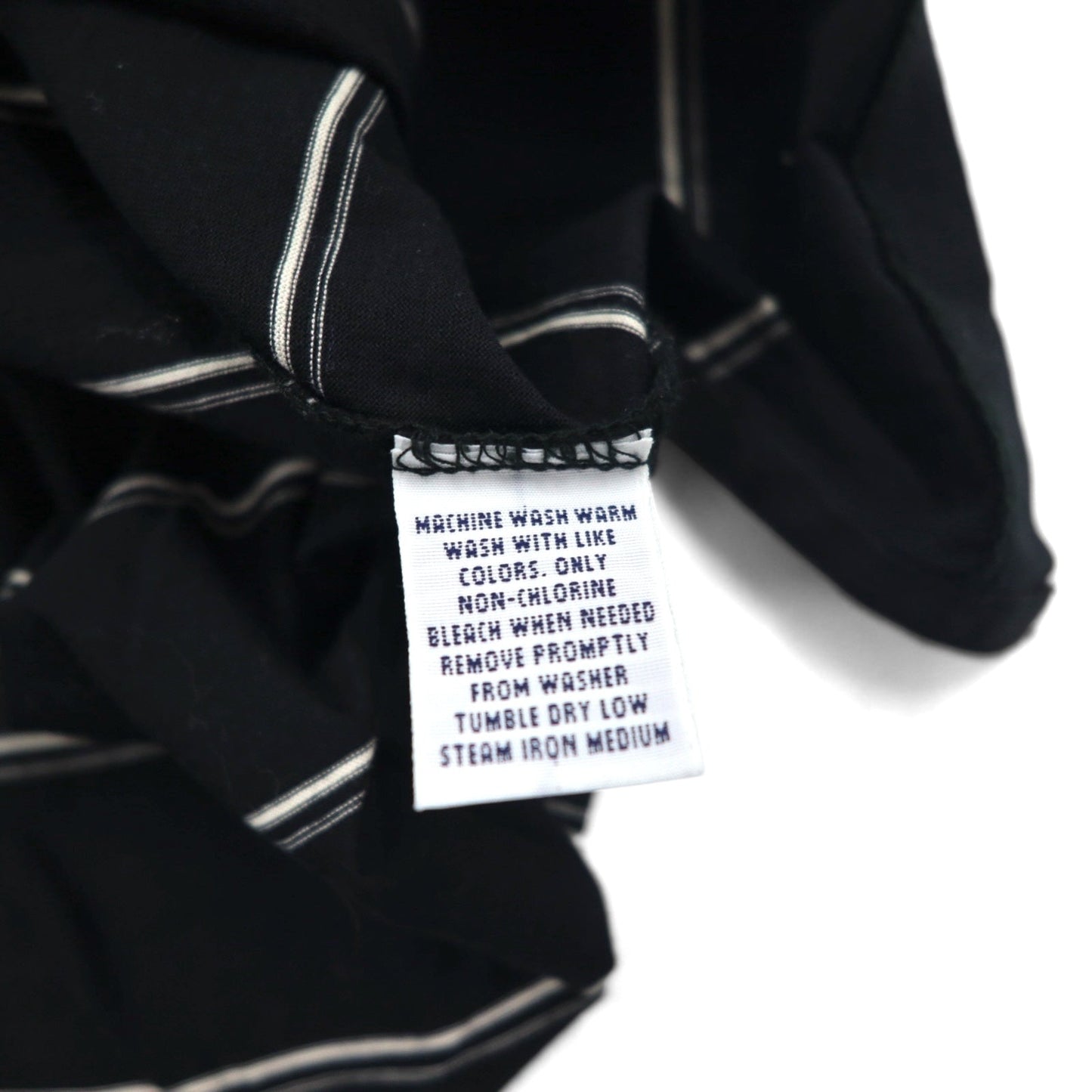 POLO GOLF RALPH LAUREN ピマコットン ポロシャツ M ブラック ボーダー スモールポニー刺繍 ペルー製