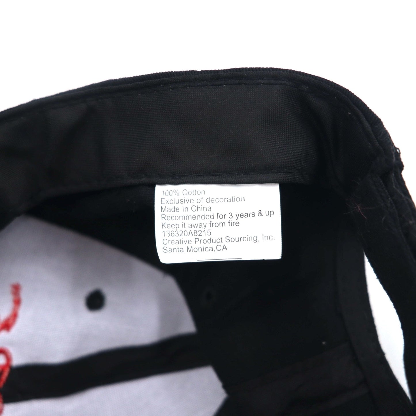 D.A.R.E. スナップバック ベースボールキャップ ONE ブラック コットン