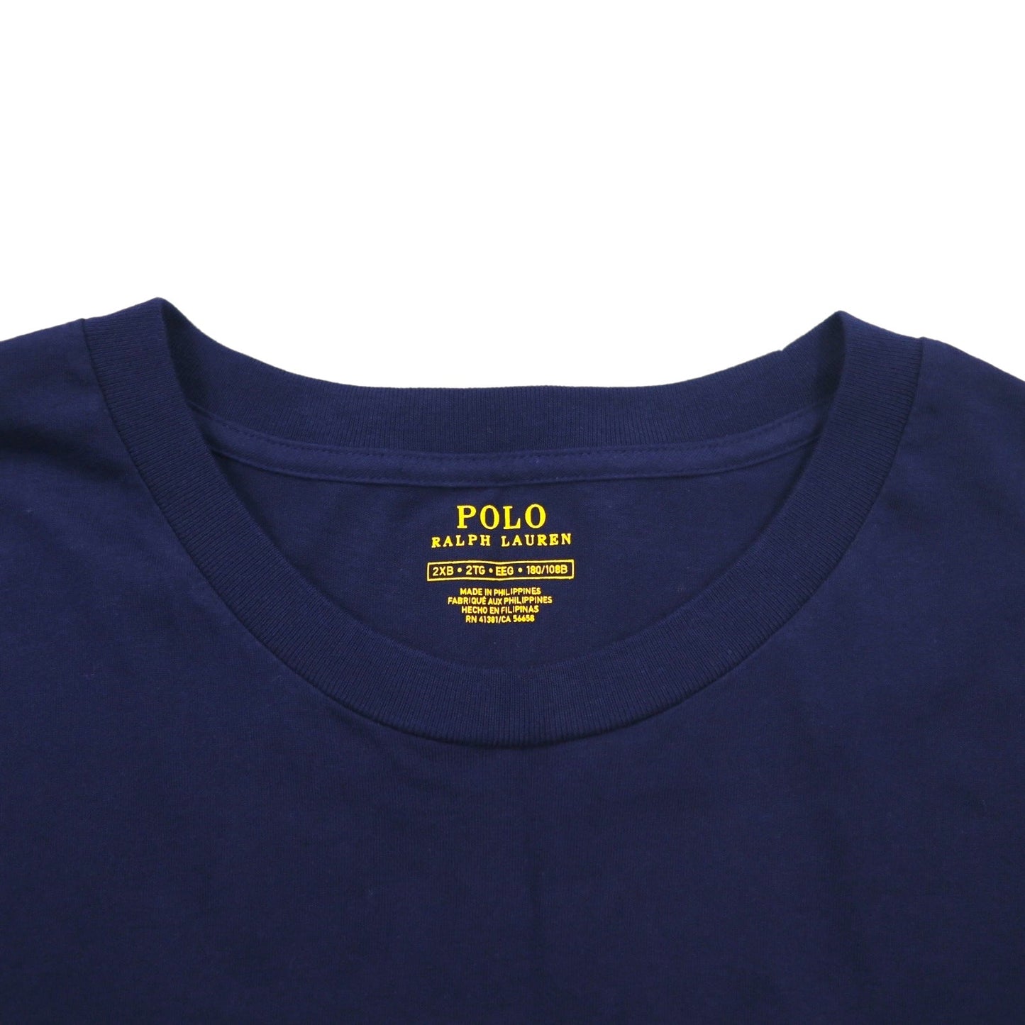 POLO RALPH LAUREN ポロベア Tシャツ 2XL ネイビー コットン POLO BEAR ビッグサイズ