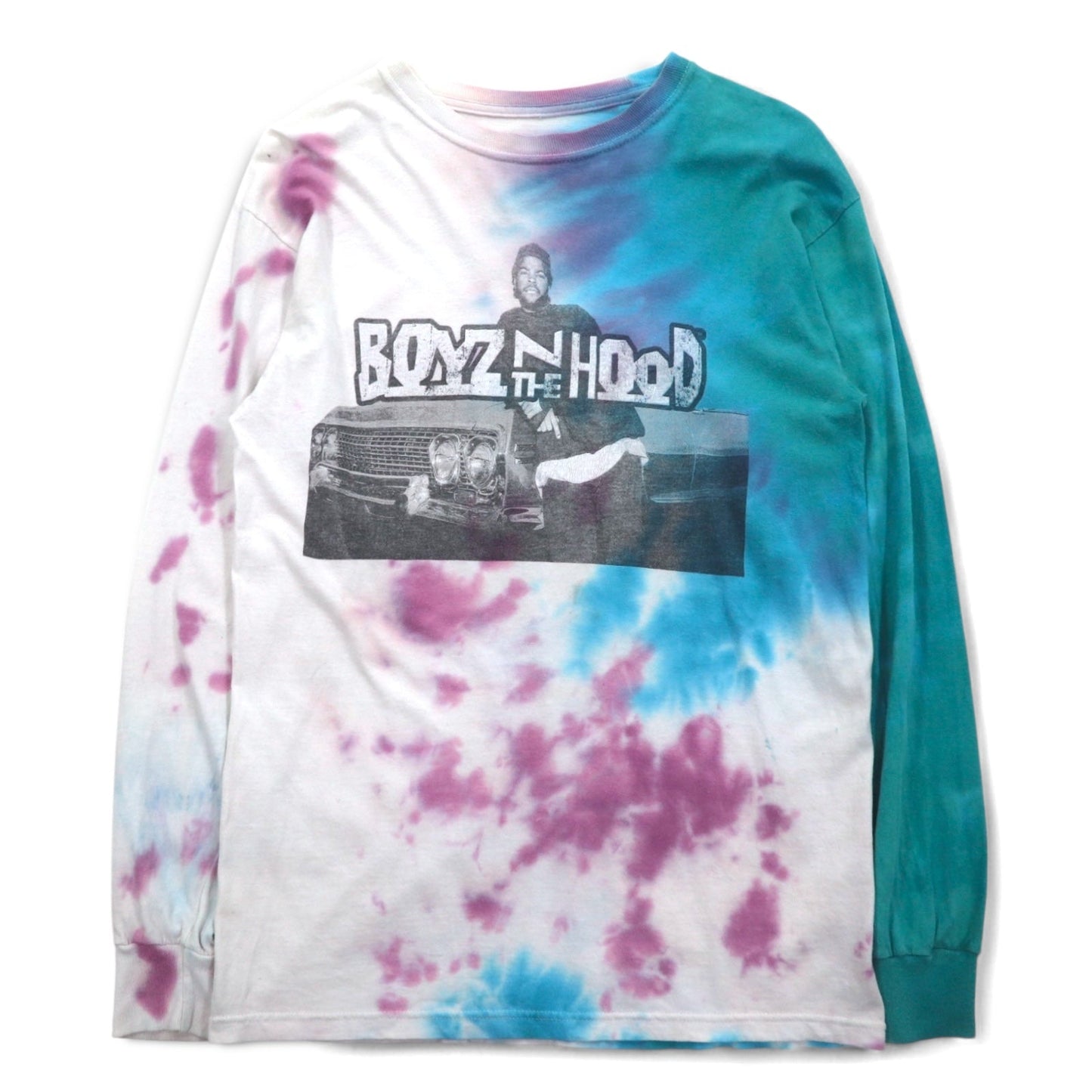 BOYZ N THE HOOD 90年代 ムービー ICE CUBE ヒップホップ ロングスリーブTシャツ ロンT S タイダイ N.W.A. メキシコ製