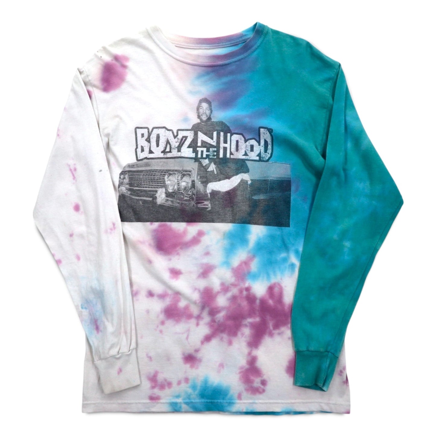 BOYZ N THE HOOD 90年代 ムービー ICE CUBE ヒップホップ ロングスリーブTシャツ ロンT S タイダイ N.W.A. メキシコ製