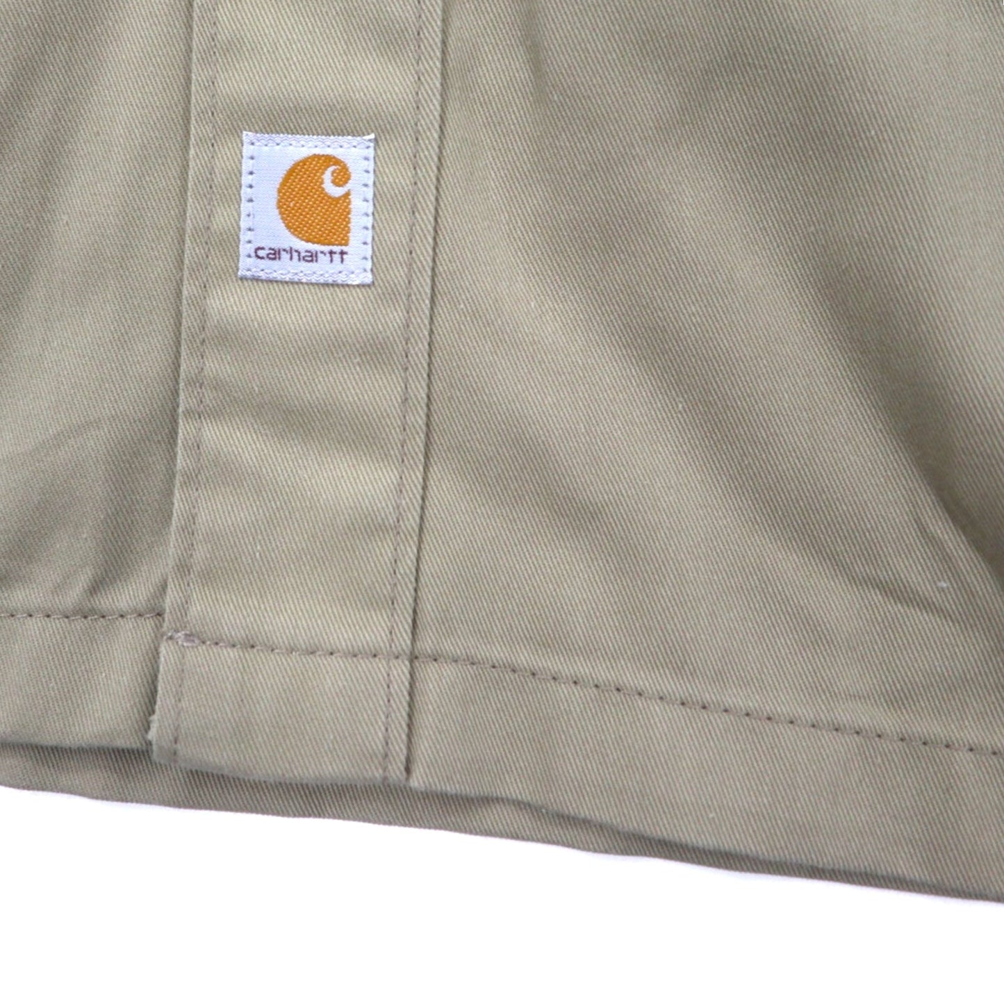 carhartt 半袖ワークシャツ 2XL ベージュ ポリエステル コットン ビッグサイズ ツイル S/S ワークシャツ S223 KHI