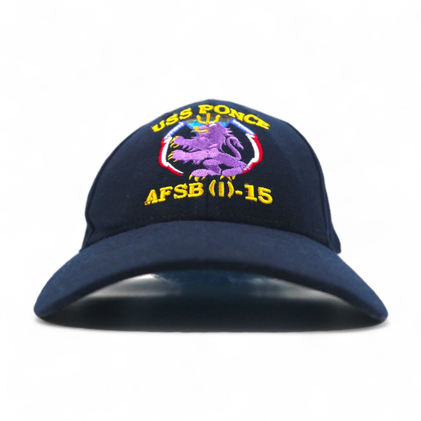 USA製 90年代 アメリカ海軍 USS PONCE キャップ FREE ベルト ネイビー ウール ギャバジン Proud Lion ミリタリー THE CORPS
