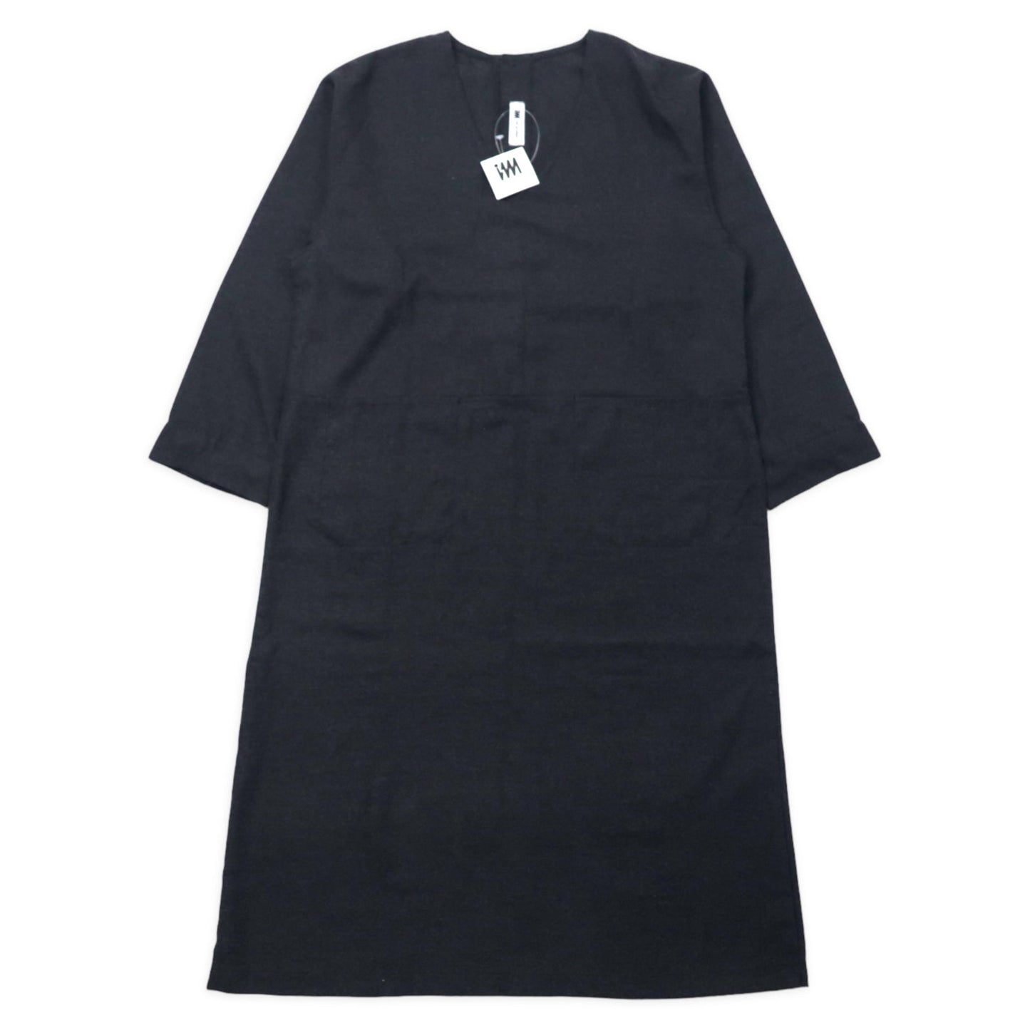im product ISSEY MIYAKE ワンピース バックボタン FREE グレー ポリエステル レーヨン 日本製 未使用品