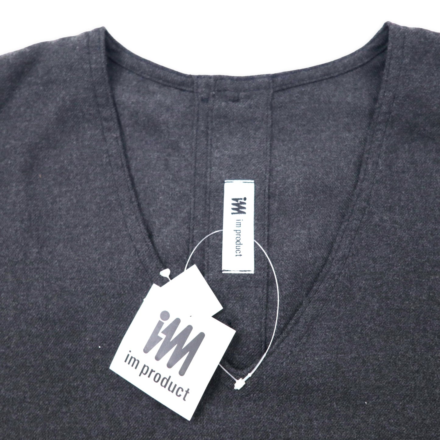 im product ISSEY MIYAKE ワンピース バックボタン FREE グレー ポリエステル レーヨン 日本製 未使用品