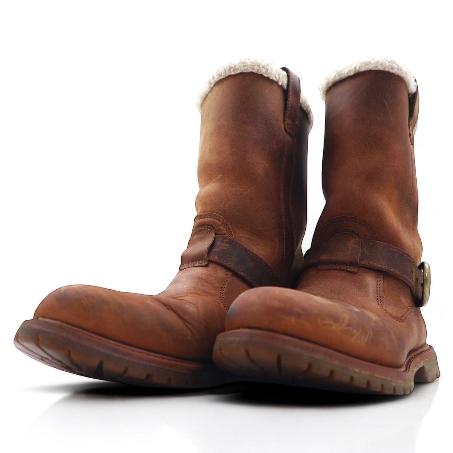 Timberland エンジニアブーツ ムートンブーツ 26.5cm ブラウン レザー
