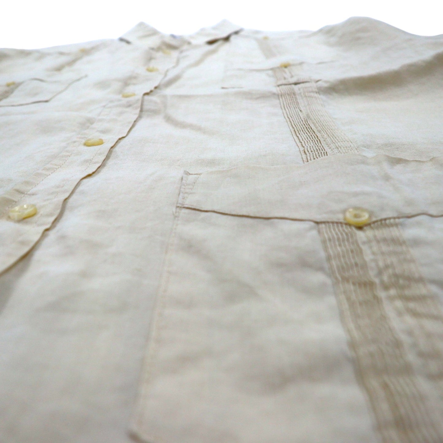 MOJITO COLLECTION リネン キューバシャツ 3XL ベージュ ボックスシルエット マルチポケット