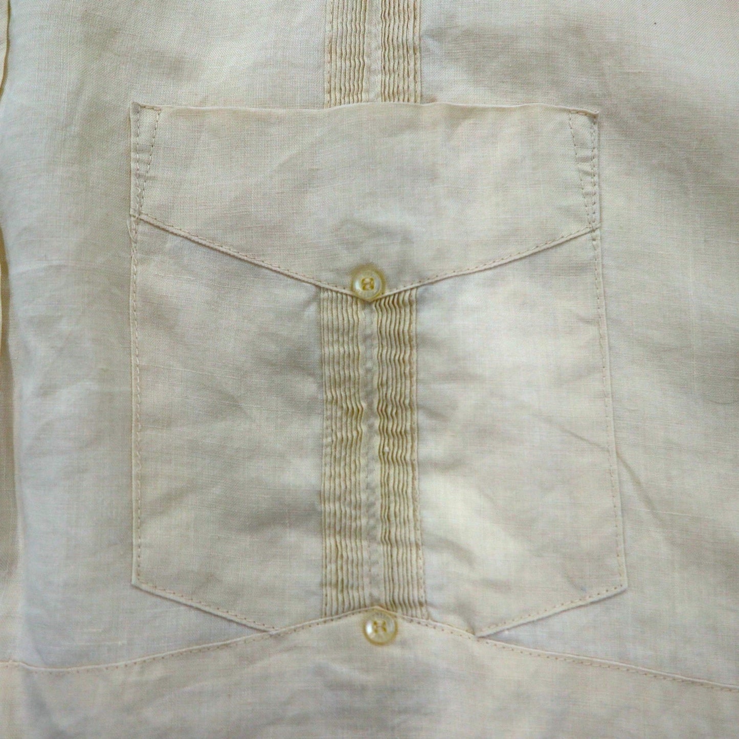 MOJITO COLLECTION リネン キューバシャツ 3XL ベージュ ボックスシルエット マルチポケット